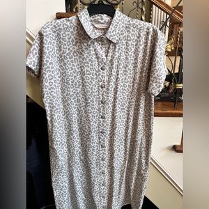 Soft Surroundings Soft Cool Summer Dress W pockets. S EUC 100%Tencel-Lyocell